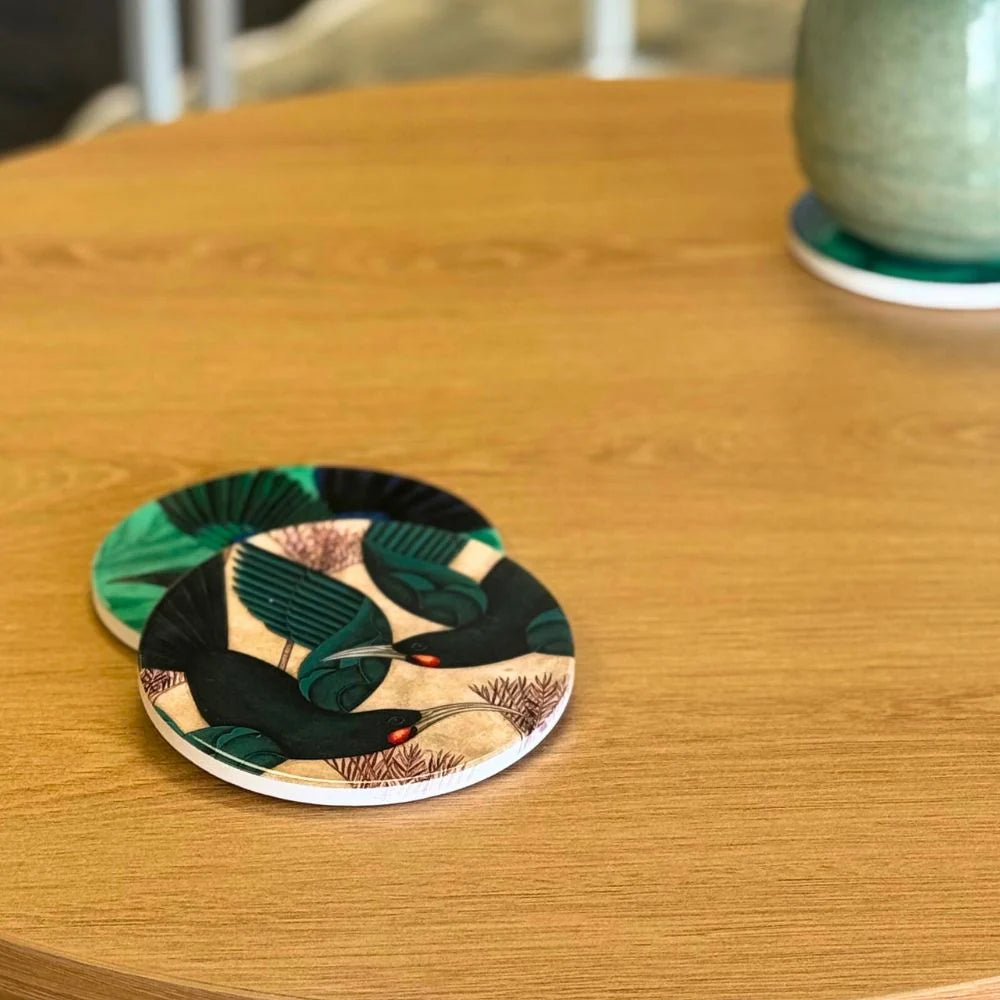 Ceramic Coaster | This Is Love | Huia Birds