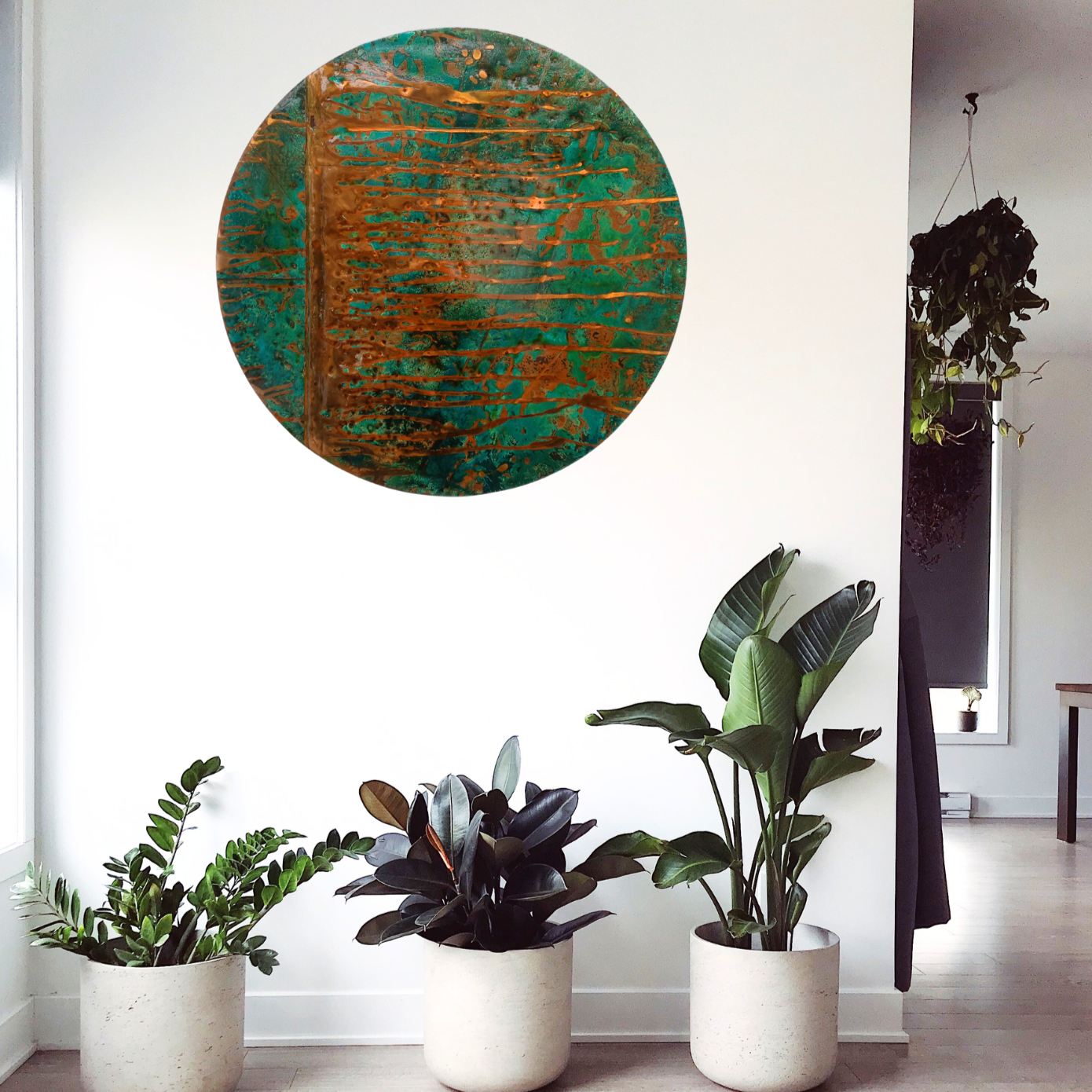 Tides | Copper + Patina Art Circle