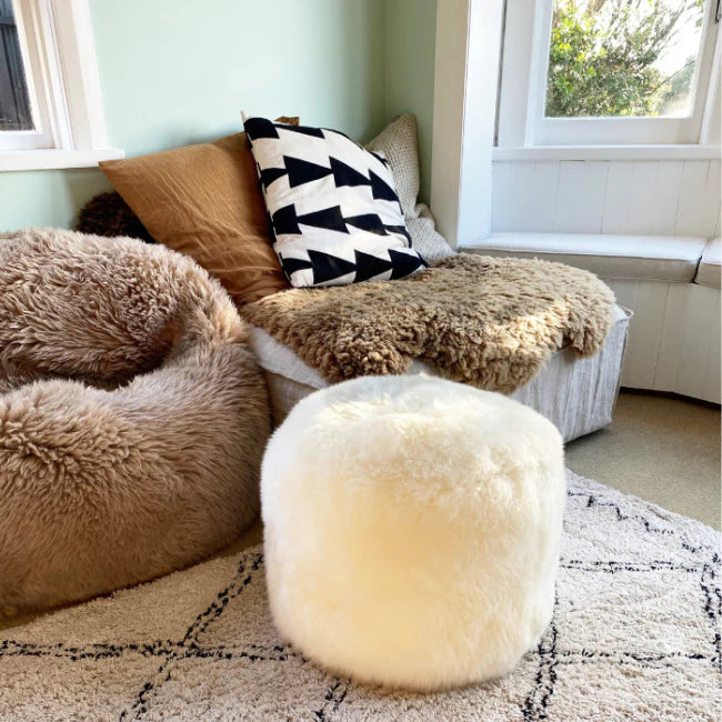 Sheepskin Ottoman | 6 Luxurious Colours
