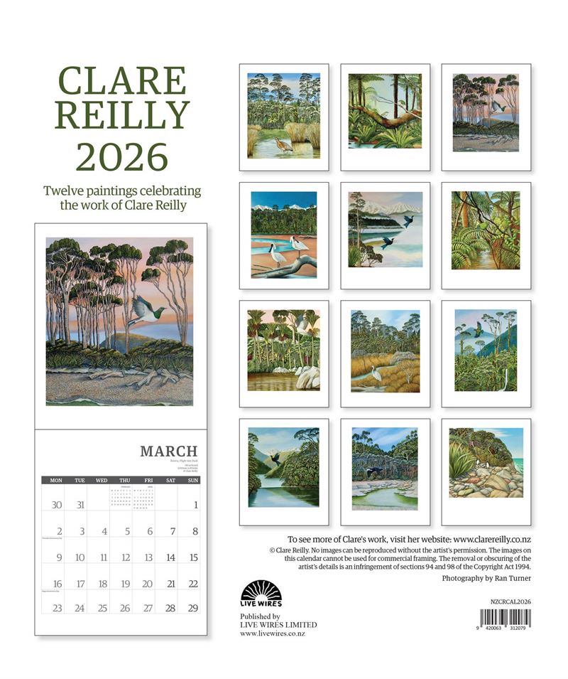 2026 Clare Reilly Wall Calendar