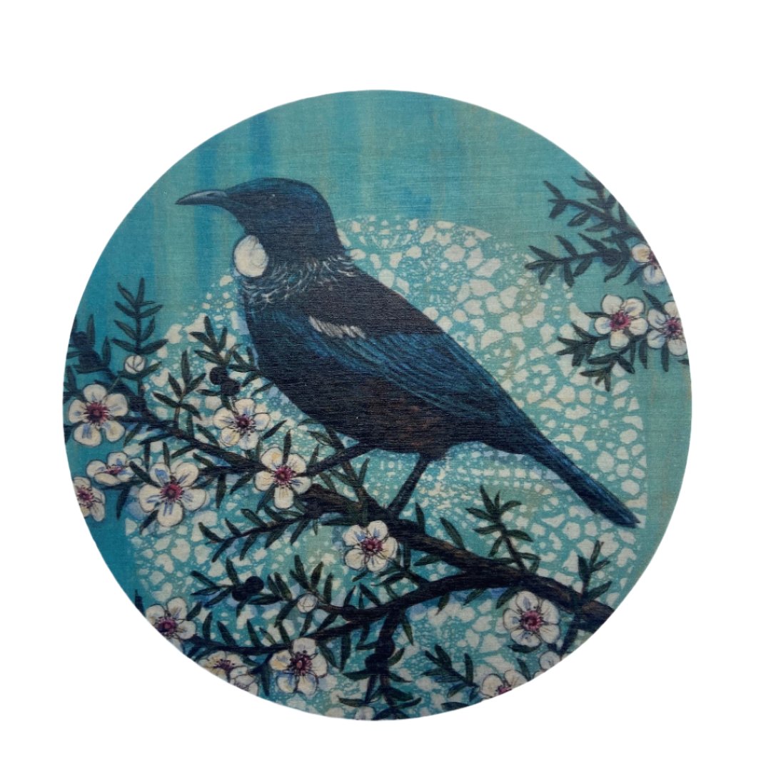Turquoise Native Bird Wall Discs