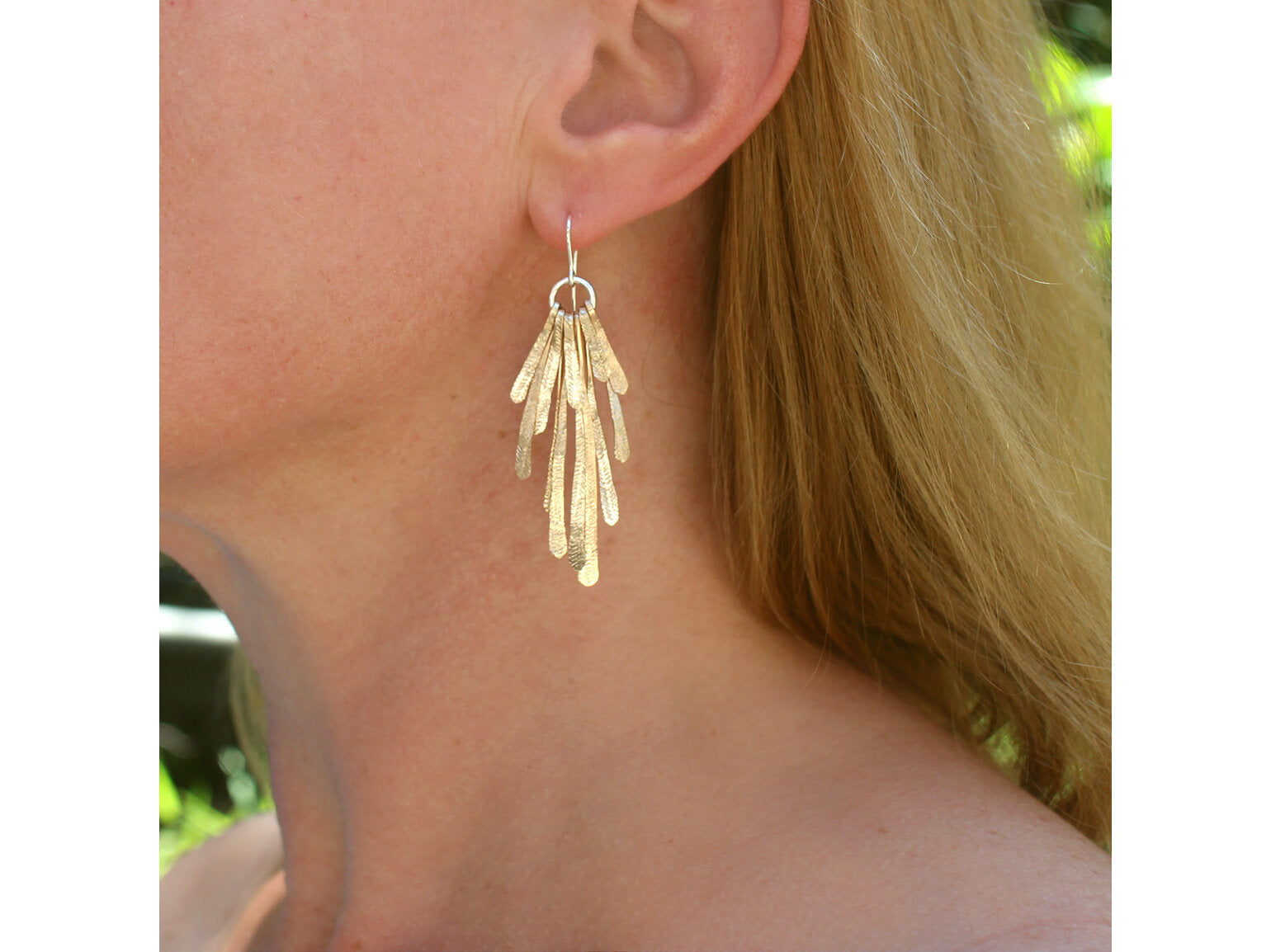 Flutter Statement Earrings | Gold Fill