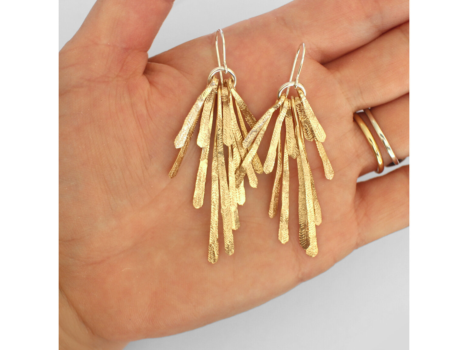 Flutter Statement Earrings | Gold Fill