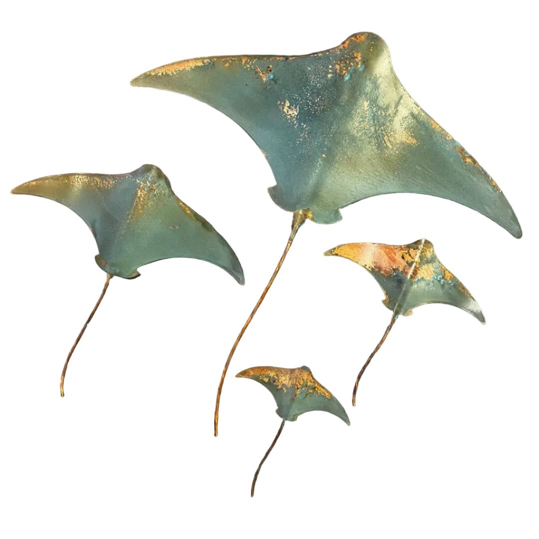 Copper Stingrays | Set Of 4 | Coppery Mist