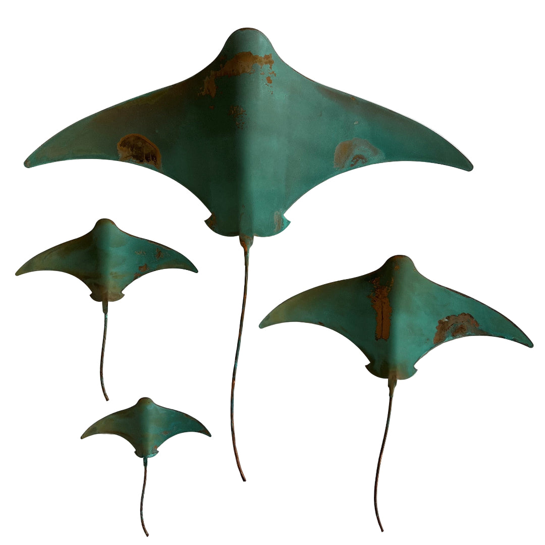 Copper Stingrays Set Of 4