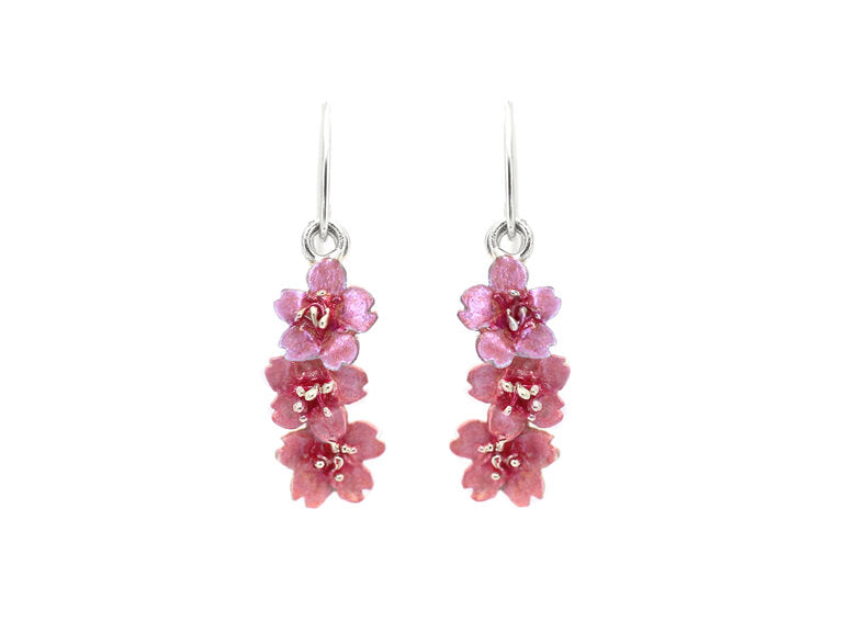 Sakura Blossom Triple Earrings