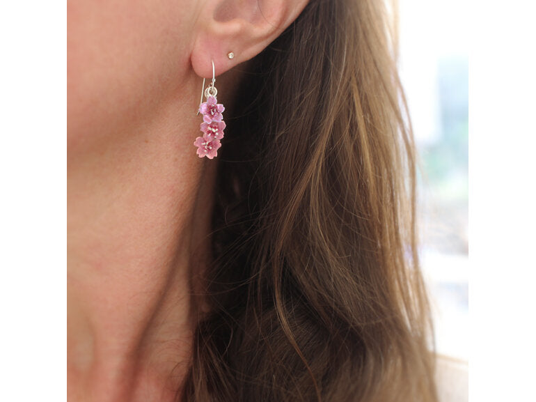 Sakura Blossom Triple Earrings
