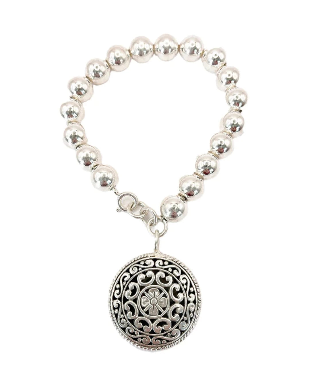 Warrior Shield Silver Bracelet