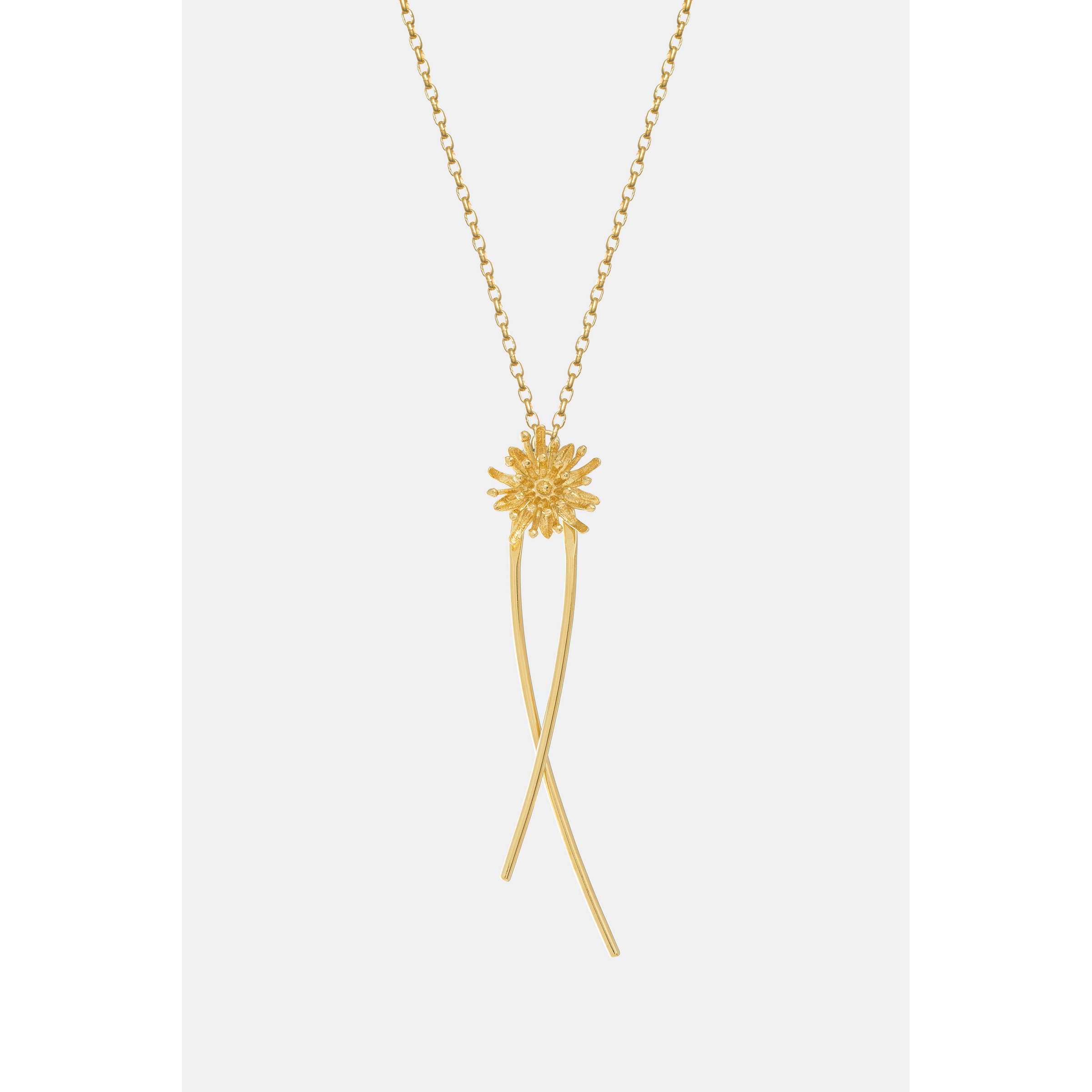 Mt Cook Lily Necklace Stem | 22ct Gold Plate