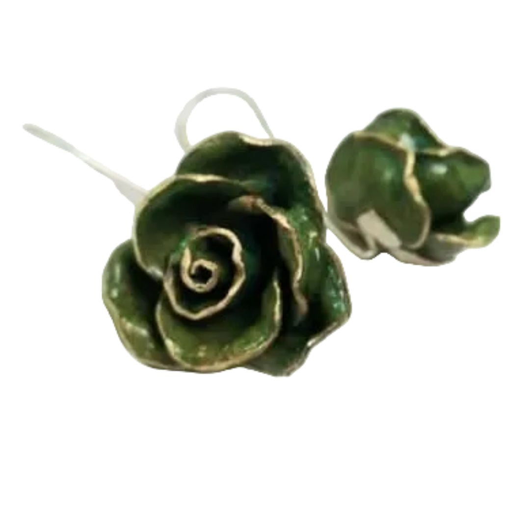 Medium Rose Earrings