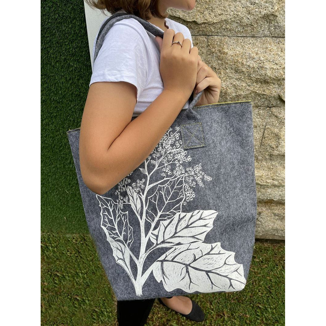 EcoFelt Shoulder Tote Bags With Large Print
