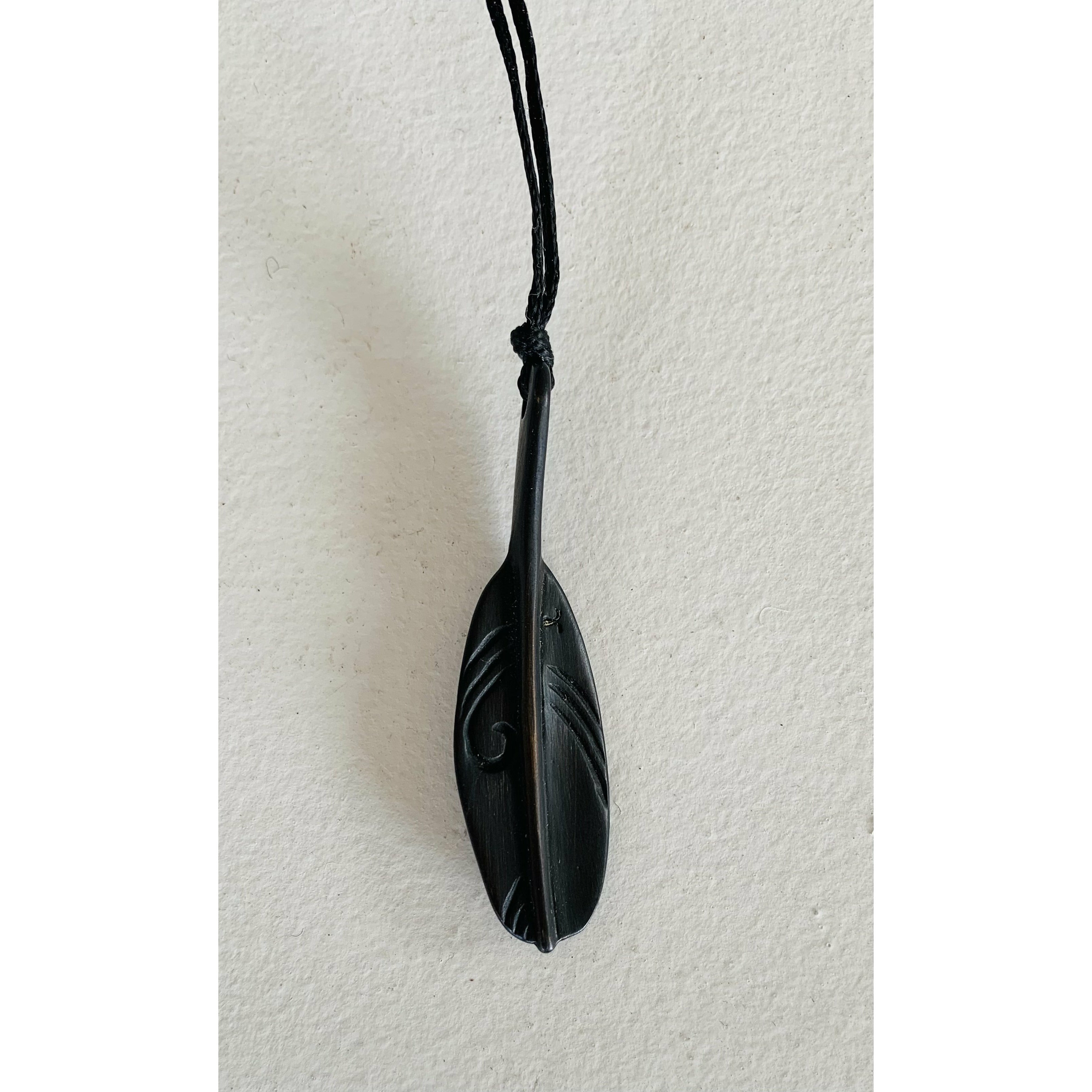 Bronze Feather Pendant