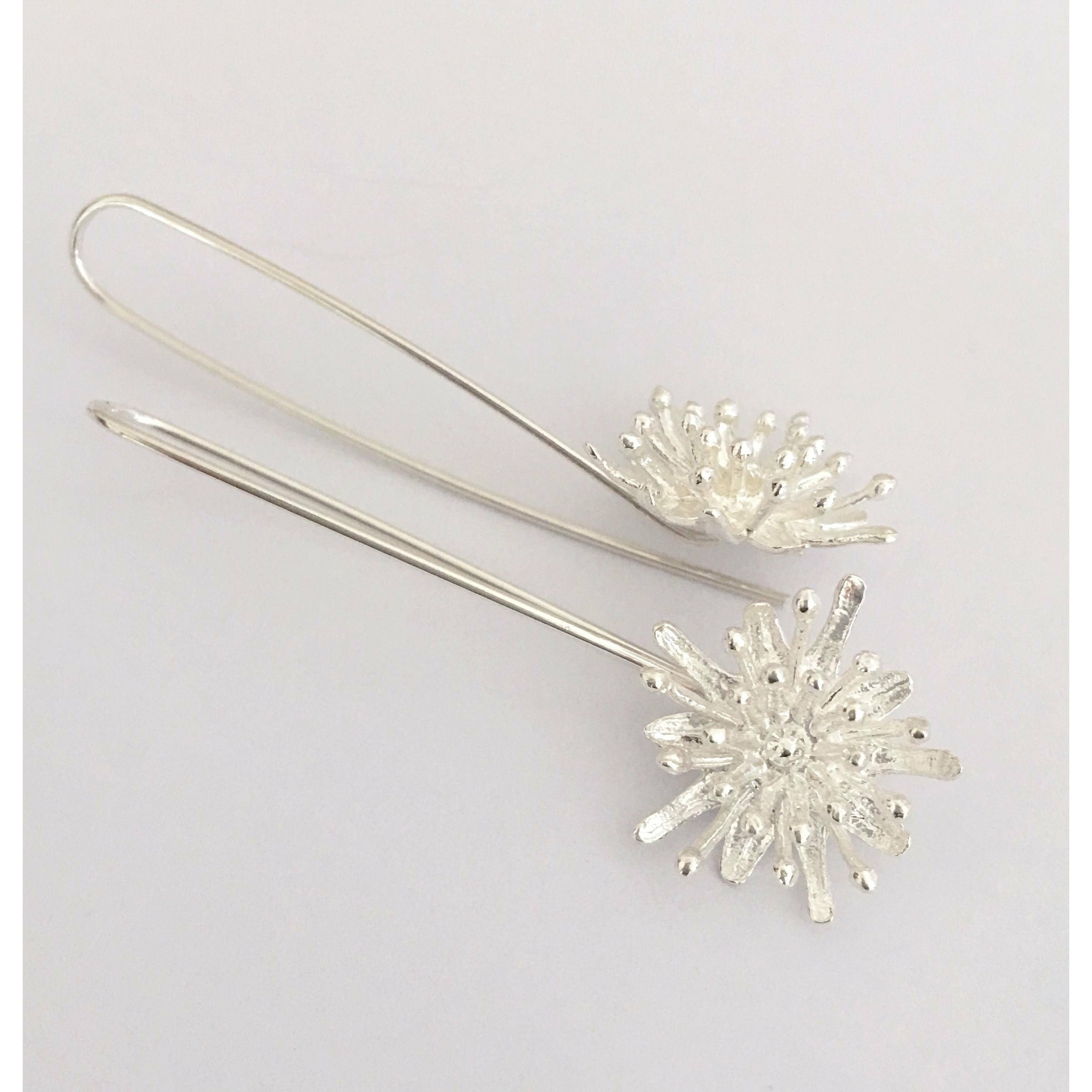 Mt Cook Lily Earrings Stems | Sterling Silver