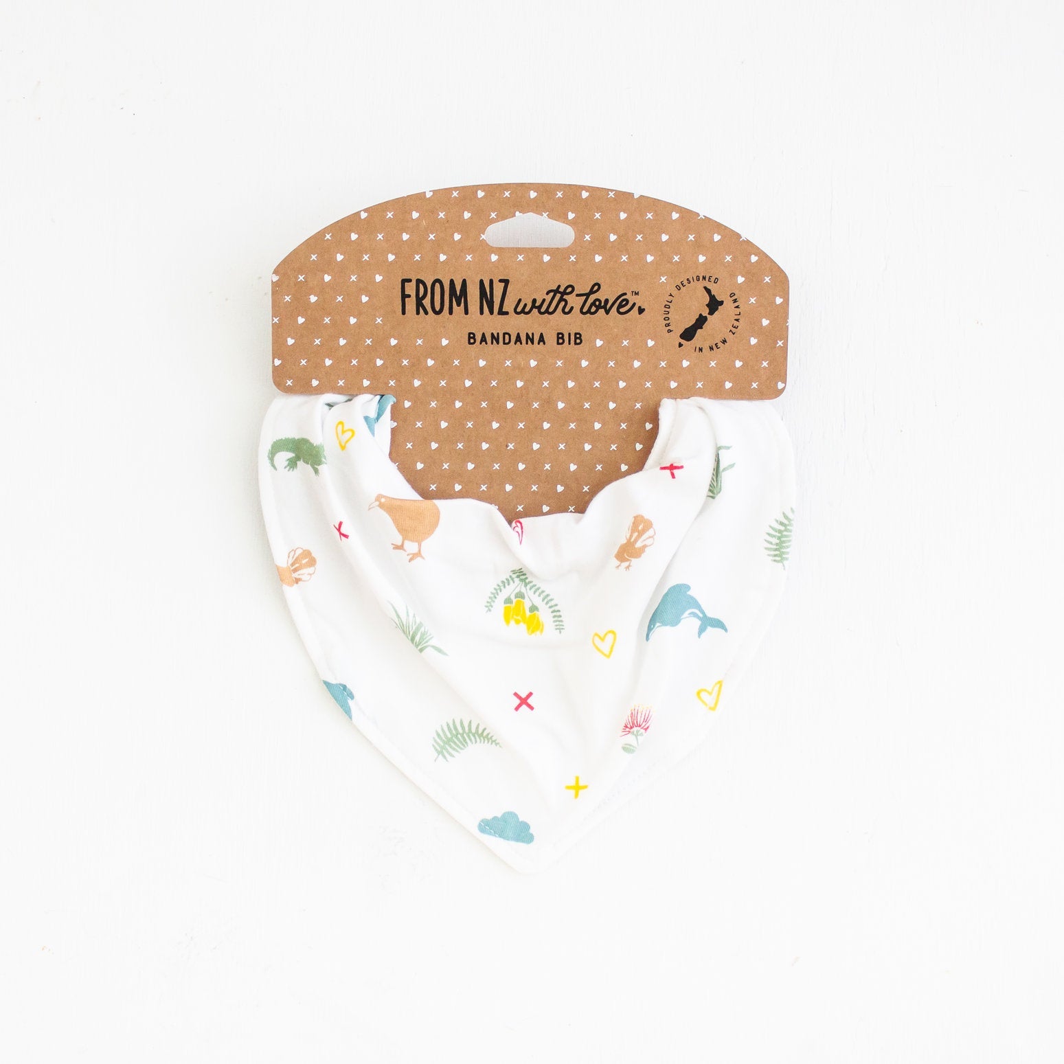 Baby Dribble Bib | Kiwiana Print
