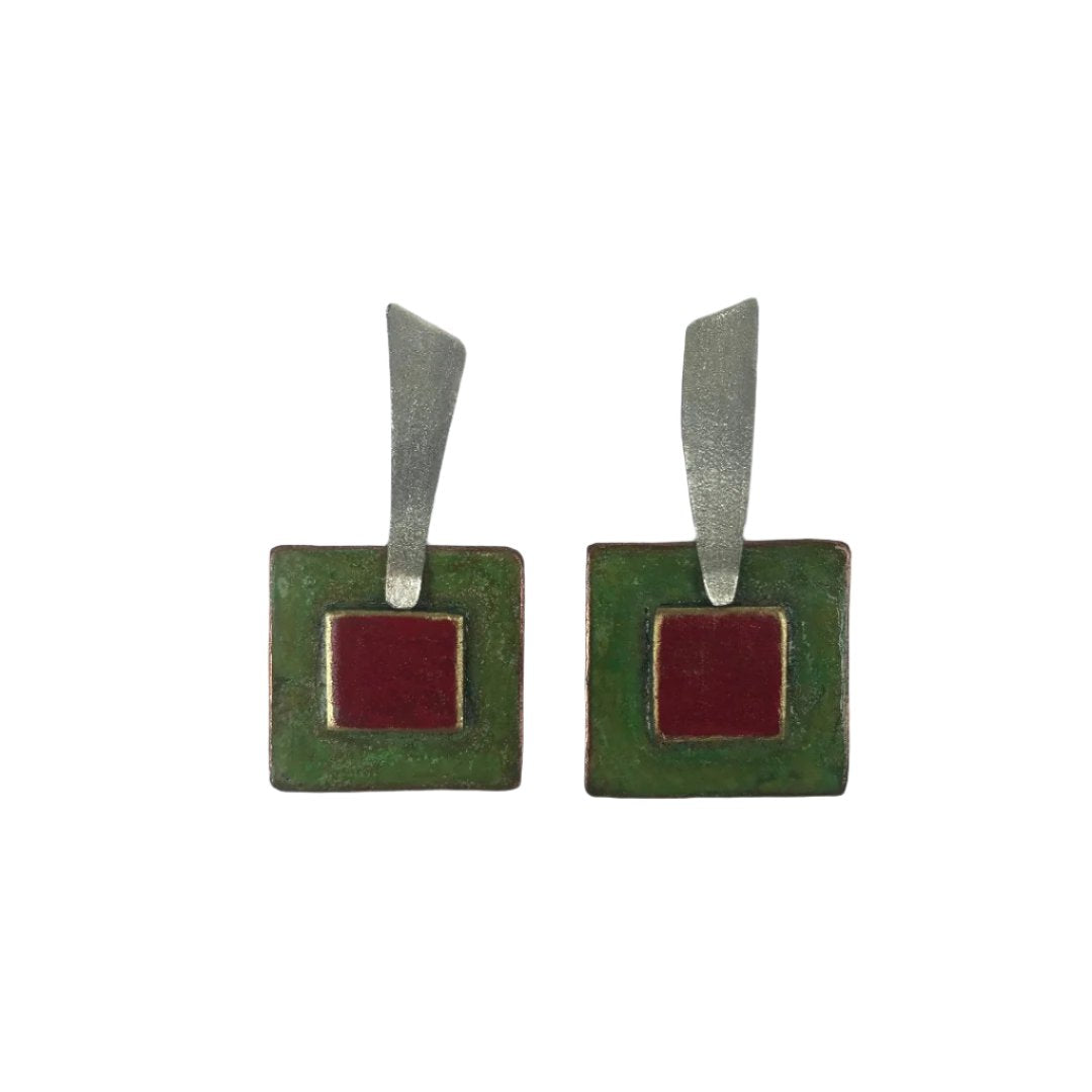 Double Square Earrings