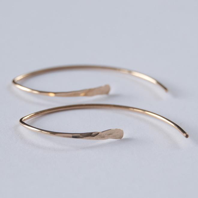 Gold Wishbone Earrings