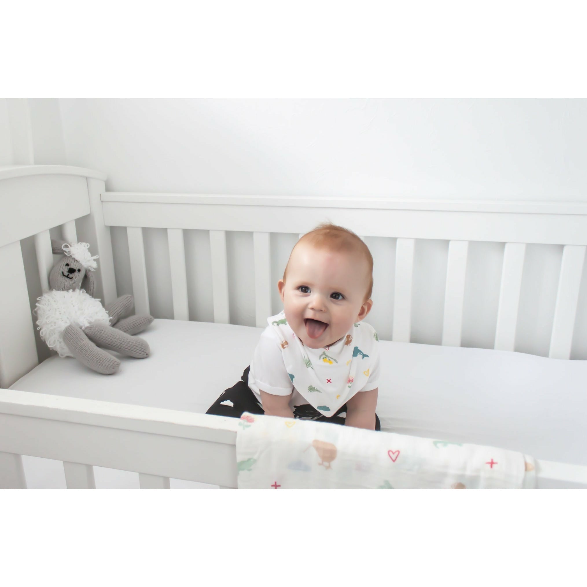 Baby Dribble Bib | Kiwiana Print