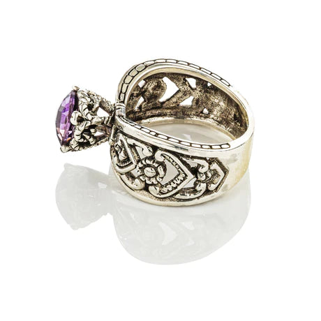 Beulah Gemstone Ring Purple Amethyst