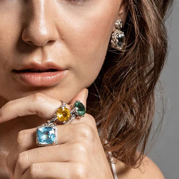 Candy Gemstone Ring Bright Green Quartz