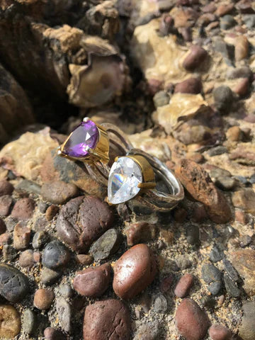 Venus Ring Gold Detail Crystal Quartz