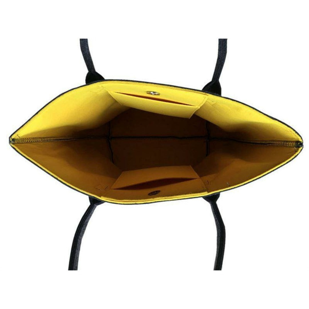 EcoFelt Shoulder Tote Bags With Motif