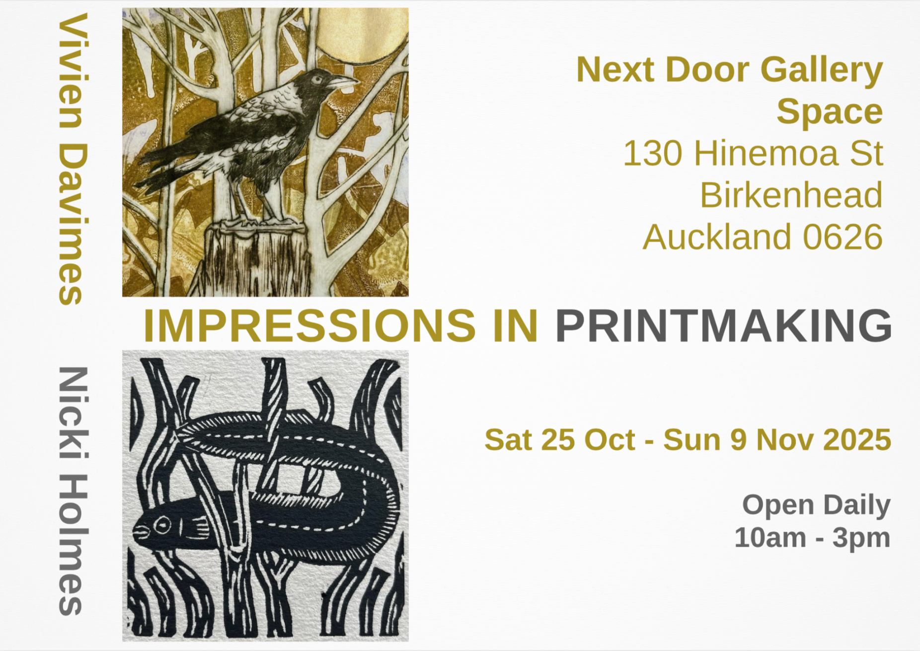 Impressions In Printmaking Sat 25 Oct - Sun 9 Nov
