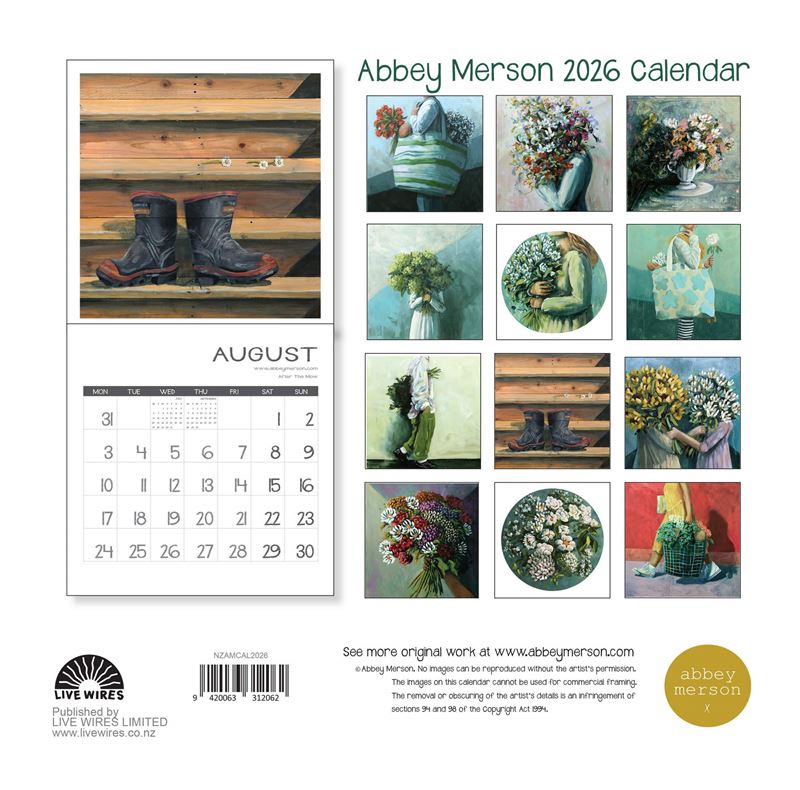 2026 Abbey Merson Wall Calendar