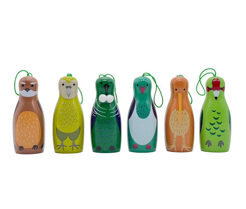 Bird Shaped Christmas Decorations Boxed Set