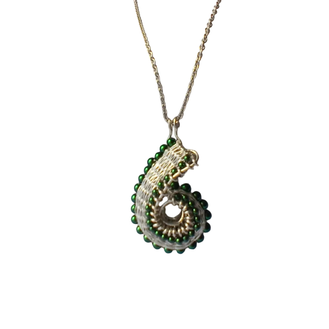 Koru Necklace | Woven In Fine Silver