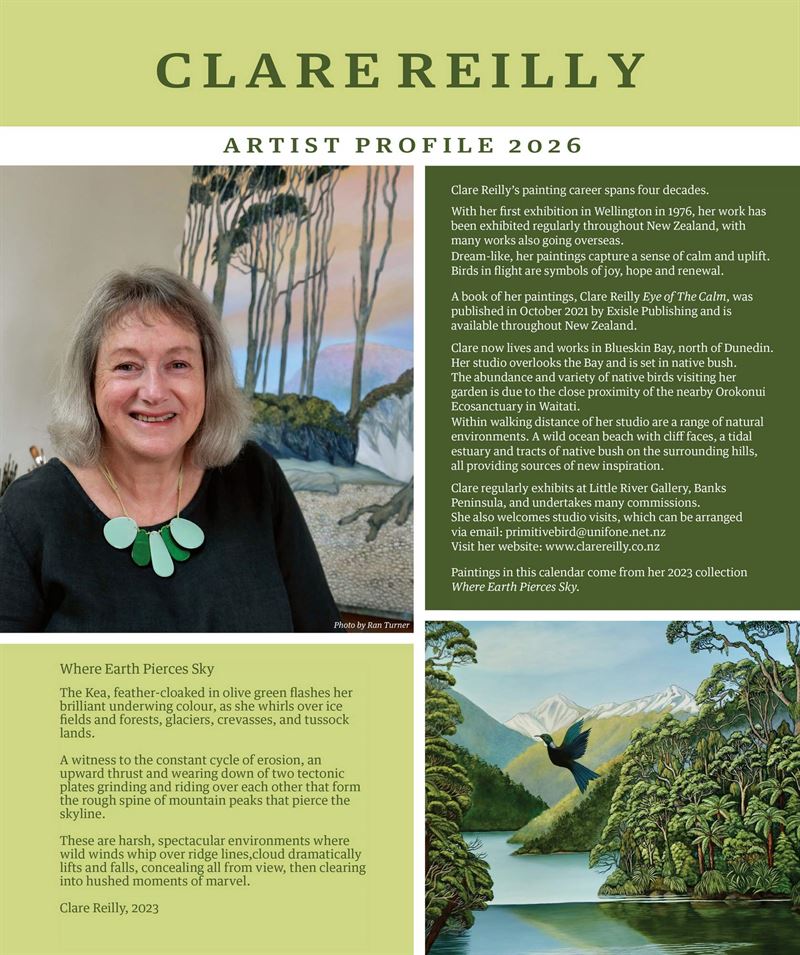 2026 Clare Reilly Wall Calendar
