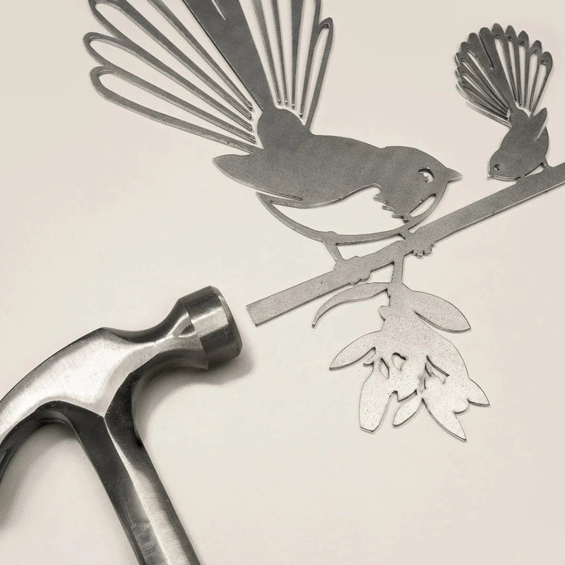 Pīwakawaka | Fantail And Baby Metalbird