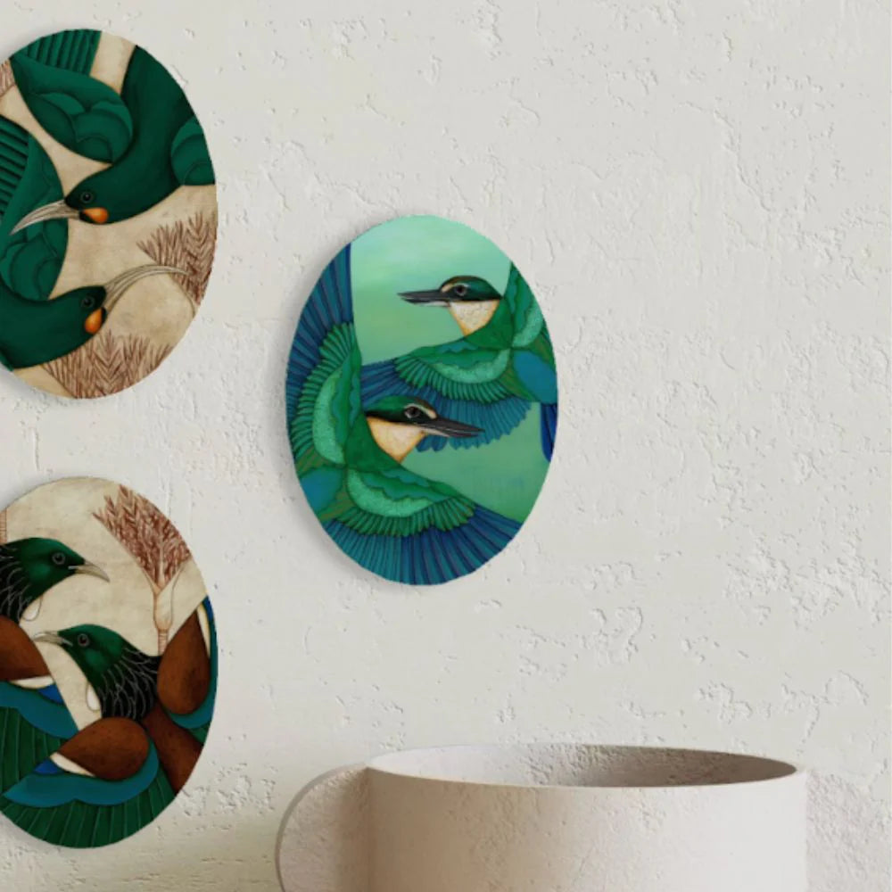 Ceramic Art Tile | Sacred | Kotare Birds