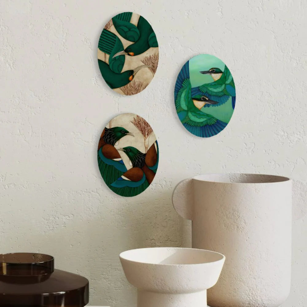 Ceramic Art Tile | This Is Love | Huia Birds