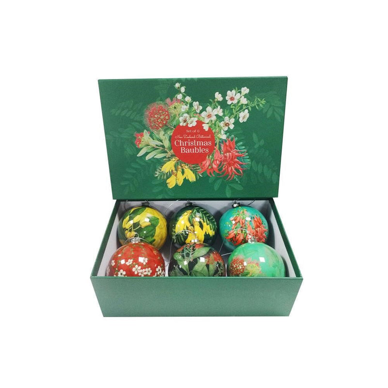 Native Flowers Christmas Baubles Boxed Set