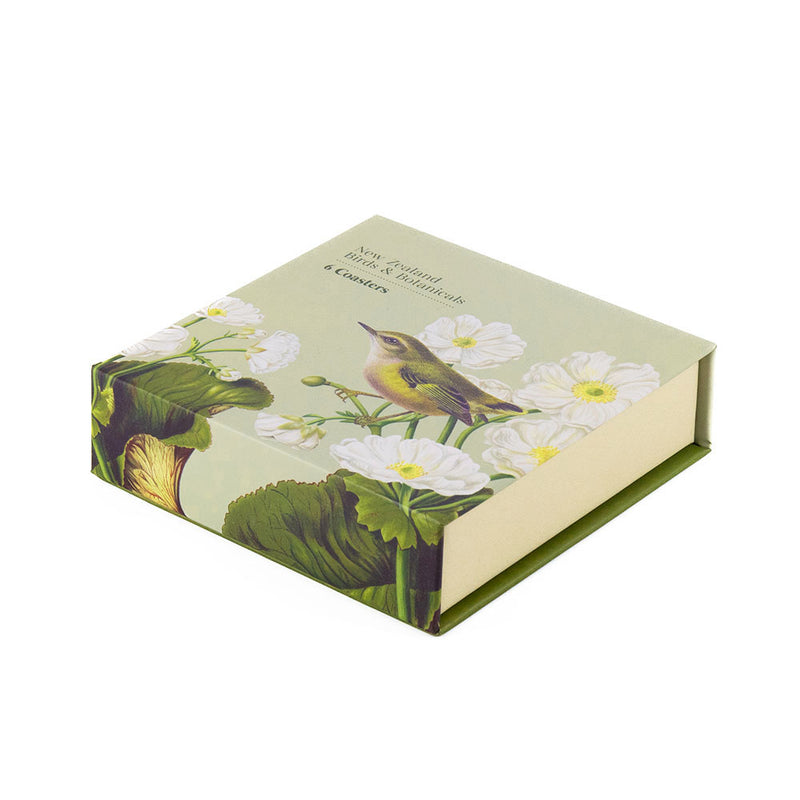 Birds & Botanicals Of NZ Coasters Boxed Set Of 6