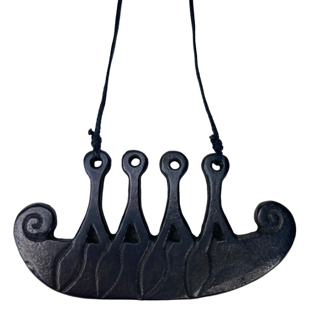 Bronze Rowers Horizontal Pendant