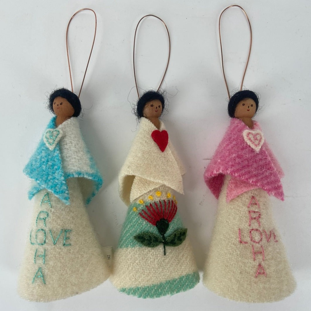 Stitched Skirt Peg Dolls