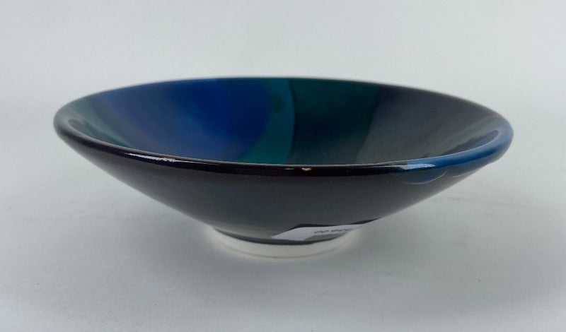 Very Small Shallow Bowl - Blue Splash
