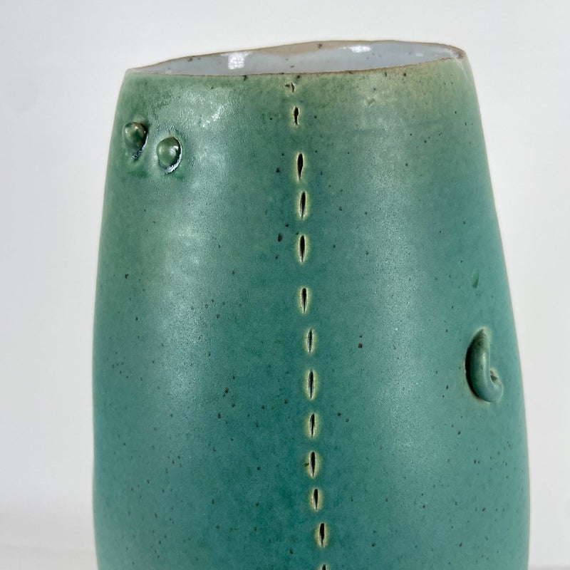 Tall Thrown Vase Turquoise