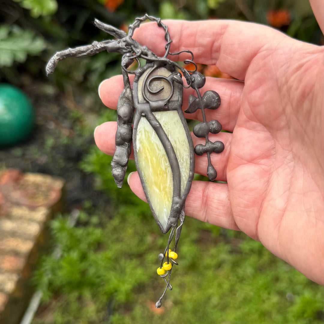 Kowhai Suncatcher | Glass Wall Sculpture