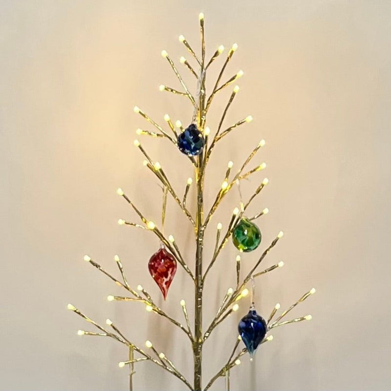 Teardrop Glass Christmas Baubles