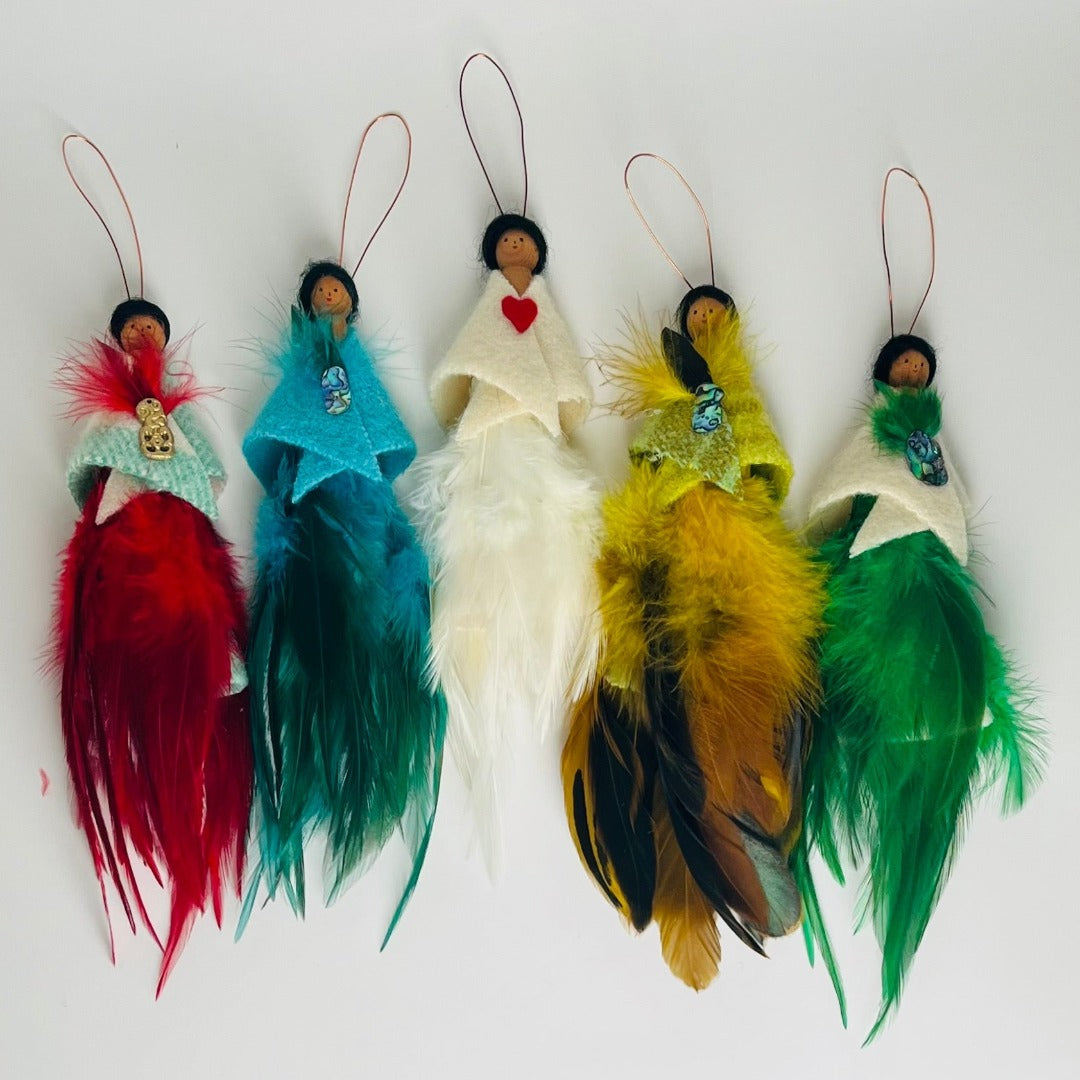 Long Feather Peg Dolls