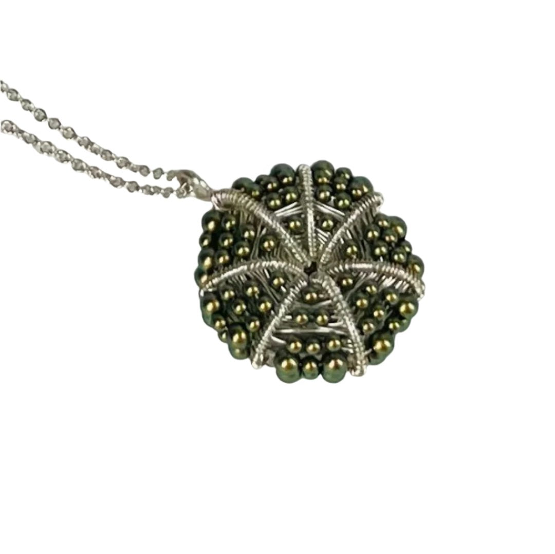Kina Pendant Necklace With Swarovski Crystal Pearls