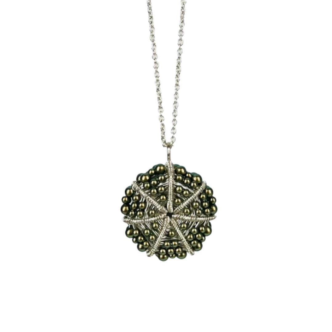 Kina Pendant Necklace With Swarovski Crystal Pearls