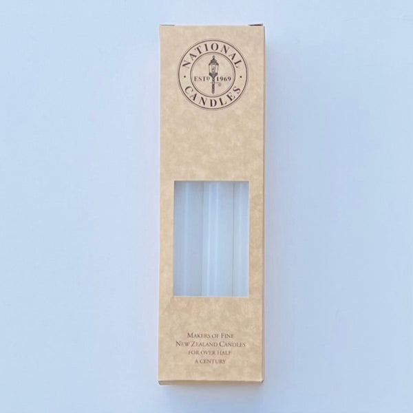 White Taper Candles Box Of 6
