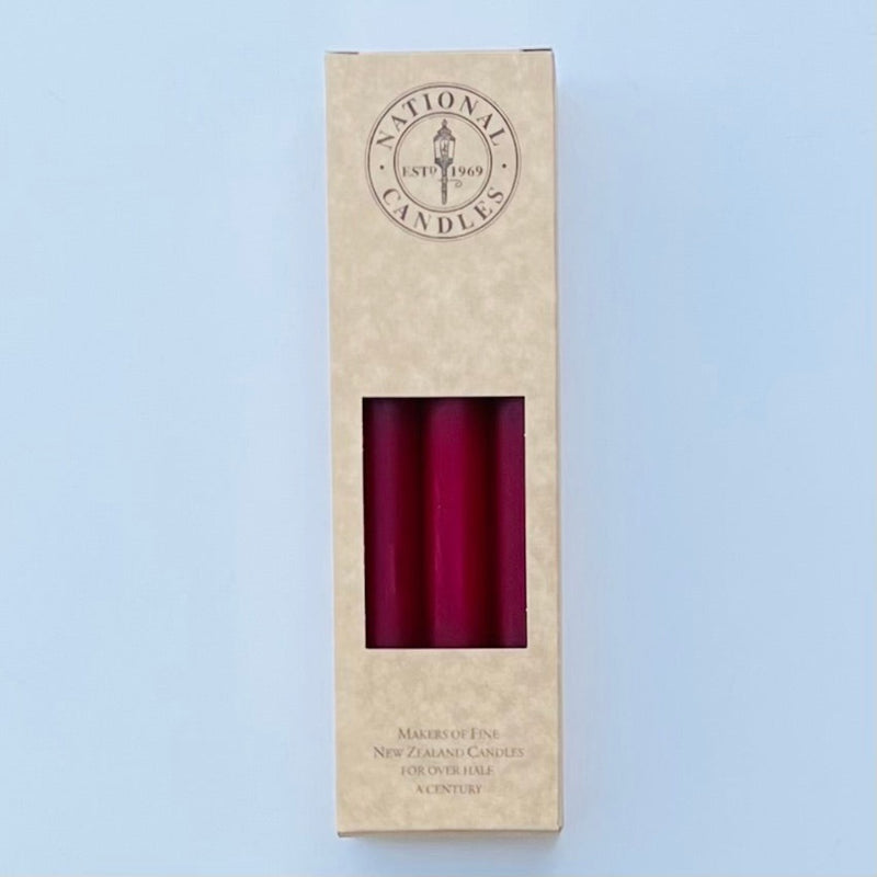 Red Taper Candles Box Of 6