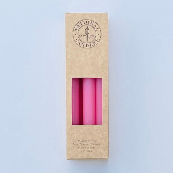 Pink Taper Candles Box Of 6