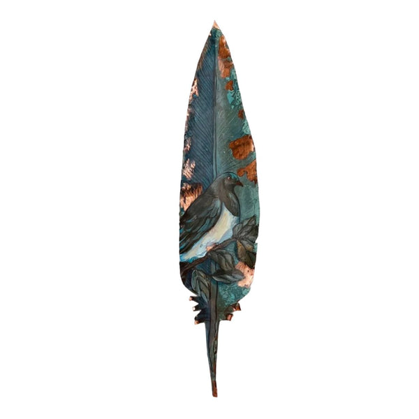 Kereru On Copper Feather