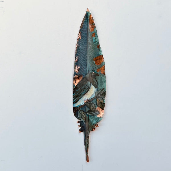 Kereru On Copper Feather