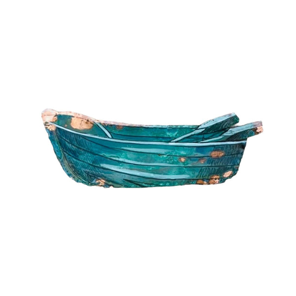 Dinghy & Whale On Copper Nautical Wall Art